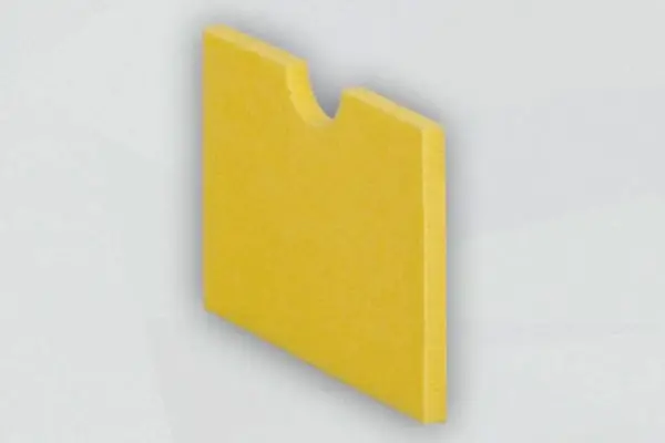 Gelbe Platte Schwingungsisolierungen stehend