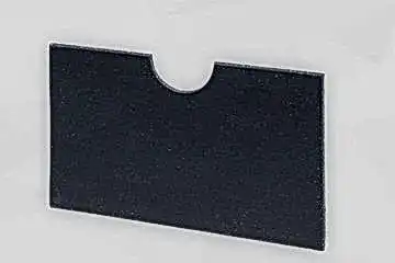Schwarze Schwerfolienplatte stehend